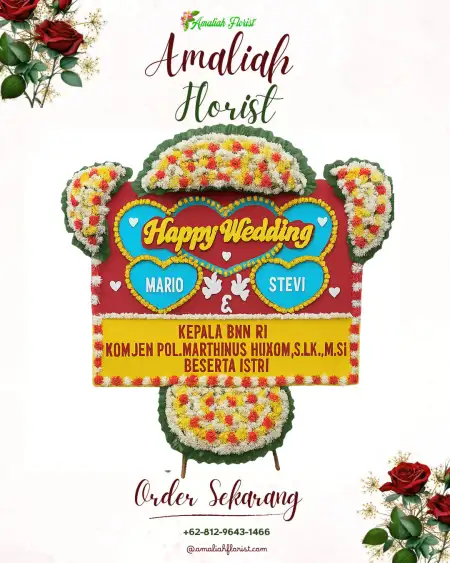 Papan Bunga Pernikahan Borongan